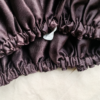 Fresh Brew reversible silk bonnet in coffee brown. Made from smooth charmeuse silk, this bonnet features a comfortable elastic band for a secure fit, offering a soft, luxurious touch for protecting hair while sleeping or resting