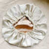halo, ivory, gold bonnet