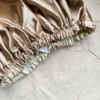 halo, folded, ivory and gold, bonnet
