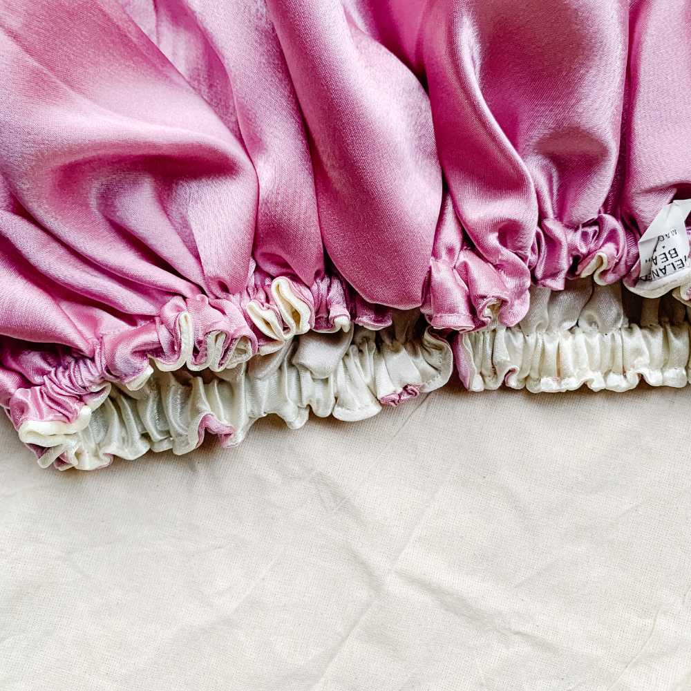 Blushed Rose Satin Bonnet - Image 2