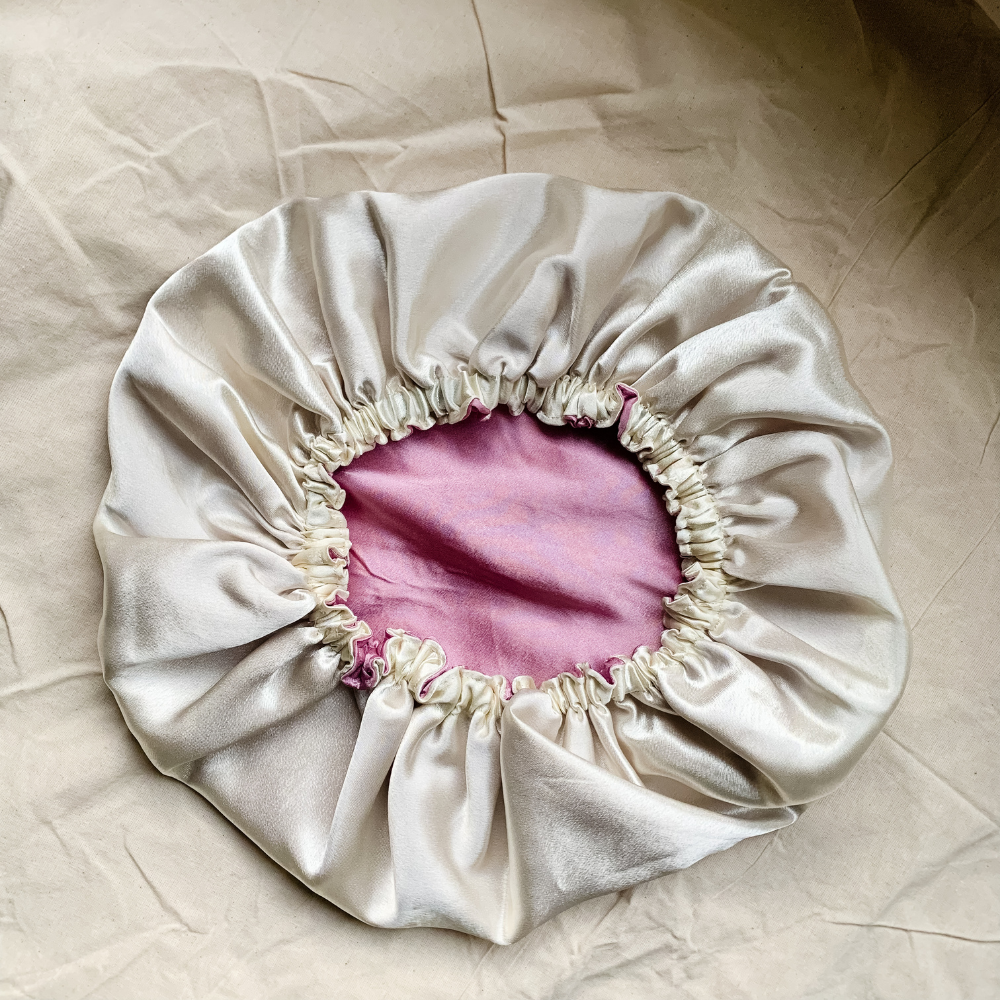 Blushed Rose Satin Bonnet - Image 3