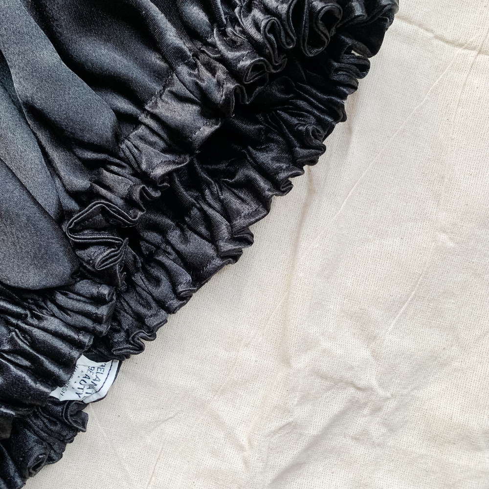 Noir Satin Bonnet - Image 2